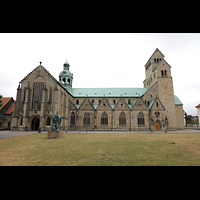 Hildesheim, Mariendom, Seitenansicht vom Domhof (Nordseite)