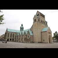 Hildesheim, Mariendom, Ansicht von Nordwesten vom Domhof aus