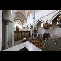 Braunschweig, Klosterkirche St. Mariae, Blick vom Spieltisch in Richtung Lettner und Chor