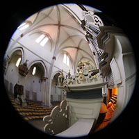 Braunschweig, Klosterkirche St. Mariae, Spieltisch, Orgel und Innenraum