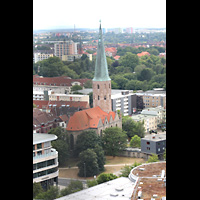 Braunschweig, St. Andreas, Aussicht vom Turm auf St. Petri