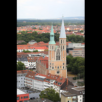 Braunschweig, St. Andreas, Aussicht vom Turm auf St. Katharinen