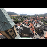 Goslar, Marktkirche St. Cosmas und Damian, Aussicht vom Nordturm nach Südwesten