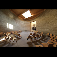 Berlin, Kapelle der Vershnung, Innenraum in Richtung Altar