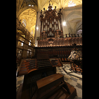 Sevilla, Catedral, Spieltisch mit Blick zur Epistelorgel