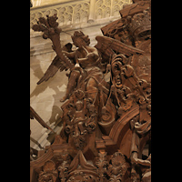 Sevilla, Catedral, Links-mittlerer Engel auf dem Gehäuse der Epistelorgel