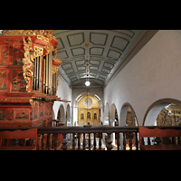 Faro, Catedral da Sé, Blick von der hinteren Kirchenempore zur Orgel und ins Hauptschiff