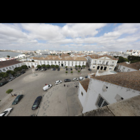 Faro, Catedral da Sé, Blick vom Turm auf den Largo da Sé nach Nordwesten