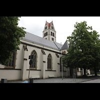 Ravensburg, Kath. Stadtkirche Liebfrauenkirche, Seitenansicht von der Herrenstrae