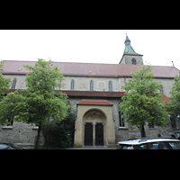 Ravensburg, St. Jodok, Seitenansicht mit Portal