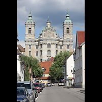 Weingarten, Basilika  St. Martin, Fassade mit Doppeltürmen, Ansicht von der Abt-Hyller-Straße