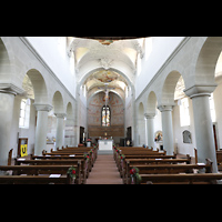 Reichenau, St. Peter und Paul Niederzell, Innenraum in Richtung Chor