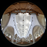 Schaffhausen, St. Johann, Gesamter Innenraum mit Orgel