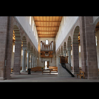Schaffhausen, Münster (ehem. Kloster zu Allerheiligen), Hauptschiff in Richtung Orgel