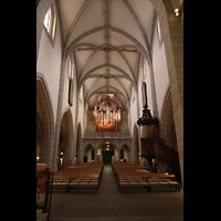 Vevey, Saint-Martin, Innenraum in Richtung Orgel