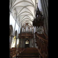Vevey, Notre-Dame, Orgel mit Kanzel