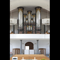 Malters, St. Martin, Orgelempore mit Hauptorgel