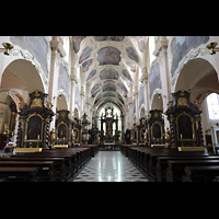 Praha (Prag), Strahov Klášter Bazilika Nanebevzetí Panny Marie (Klosterkirche), Innenraum in Richtung Chor