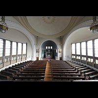 Dresden, Christuskirche, Blick vom Spieltisch in die Kirche