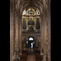 Freiberg, Dom St. Marien, Blick vom Lettner zur großen Orgel