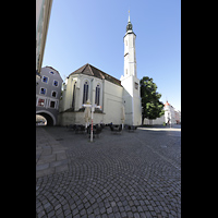 Görlitz, Dreifaltigkeitskirche, Obermarkt von Osten mit Blick auf die Dreifaltigkeitskirche und den Chor