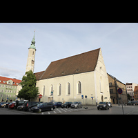 Görlitz, Dreifaltigkeitskirche, Abendlicher Blick von der Nordwestseite des Obermarkts auf die Kirche