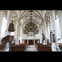 Merseburg, Dom St. Johannes und St. Laurentius, Innenraum in Richtung Orgel