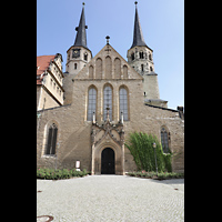 Merseburg, Dom St. Johannes und St. Laurentius, Westwand und Fassade des Doms