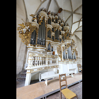 Merseburg, Dom St. Johannes und St. Laurentius, Orgel von der Empore aus seitlich gesehen