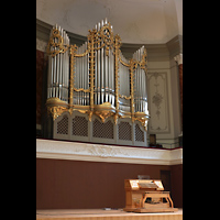 Basel, Stadtcasino, Konzertsaal, Orgel mit mobilem Spieltisch seitlich