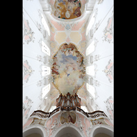 Arlesheim, Dom, Blick ins Deckengewölbe mit Orgel