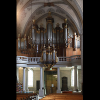 Lausanne, Saint-François, Orgelempore der großen Orgel