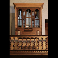 Lausanne, Saint-François, Italienische Orgel von der Empore der spanischen Orgel aus gesehen