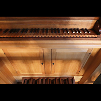 Lausanne, Saint-François, Manual- und Pedaltasten der italienischen Orgel