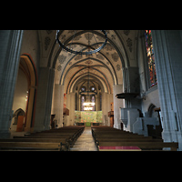 Lausanne, Saint-François, Innenraum in Richtung Chor