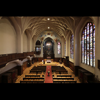 Berlin, St. Elisabeth, Blick vom Spieltisch in die Kirche