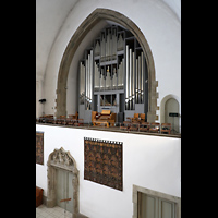 Berlin, Grunewaldkirche, Orgelempore von der seitlichen Empore aus gesehen