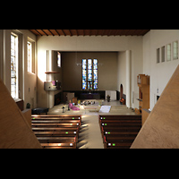 Berlin, Lindenkirche, Blick ber das Rckpositiv in die Kirche