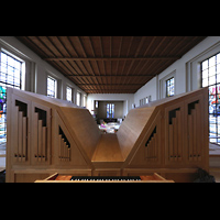 Berlin, Lindenkirche, Rückansicht des Rückpositivs mit mitteltönigem Holzprinzipal