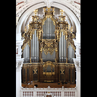 Hauptorgel aus etwa 30 m Höhe von der Vierung aus gesehen Passau, Dom St. Stephan, Hauptorgel aus etwa 30 m Höhe von der Vierung aus gesehen