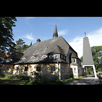 Berlin, St. Hildegard Frohnau, Auenansicht mit Glockenturm