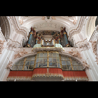 Waldsassen, Stiftsbasilika, Orgelempore perspektivisch