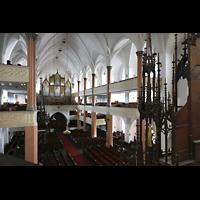 Hof, St. Michaelis, Blick von der rechten Seitenempore zur Orgel