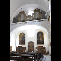 Bamberg, St. Martin, Orgelempore und Kirchenrückwand