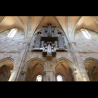 Bamberg, Kaiserdom St. Peter und St. Georg, Nordwand des Hauptschiffs mit Hauptorgel