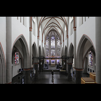 Mönchengladbach, Citykirche, Blick von der Orgelempore in die Kirche