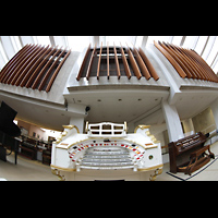 Berlin, Musikinstrumenten-Museum, Wurlitzer-Orgel mit Spieltisch