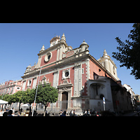 Sevilla, Iglesia de El Salvador, Außenansicht vom Plaza del Salvador aus mit Glockenturm (ehem. Minarett)