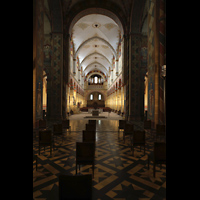 Königslutter, Kaiserdom, Blick vom Chor durch den gesamten Dom zur Orgel