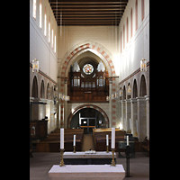 Helmstedt, Klosterkirche St. Marienberg, Blick ber den Altar zur Emporenorgel